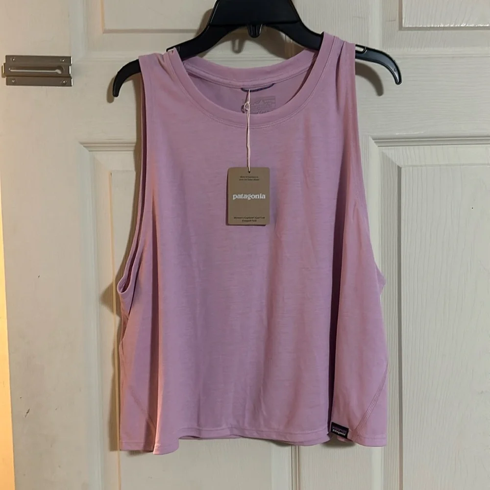 Patagonia Women's Capilene Cool Trail Cropped Tank: PURPLE: NEW WITH TAGS: SZ M